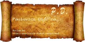Paulovics Diána névjegykártya